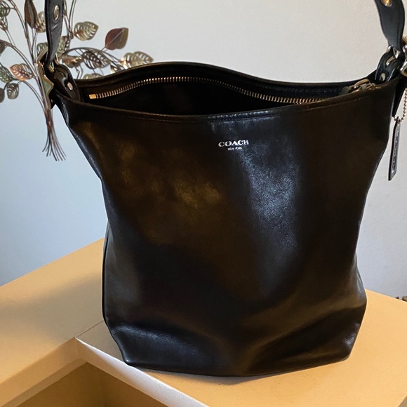 Coach Black Leather Hobo Bag - Picture 1 of 9